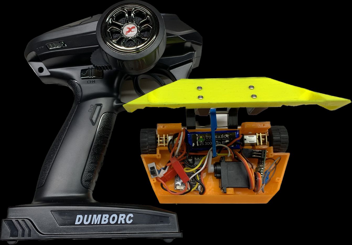 DumboRC Radio (Transmitter Tx) and Receiver (Rx)