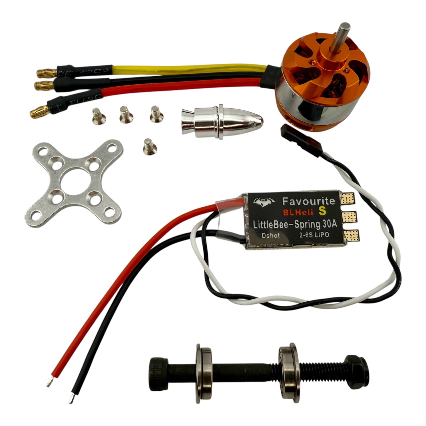 Brushless Motor (2822 1450kv) & 30A ESC & Bearing Package