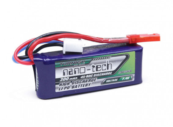 2S 300MAH Lipo Battery - Turnigy 45-90C